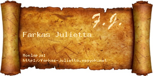 Farkas Julietta névjegykártya