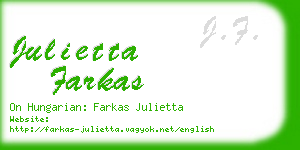 julietta farkas business card